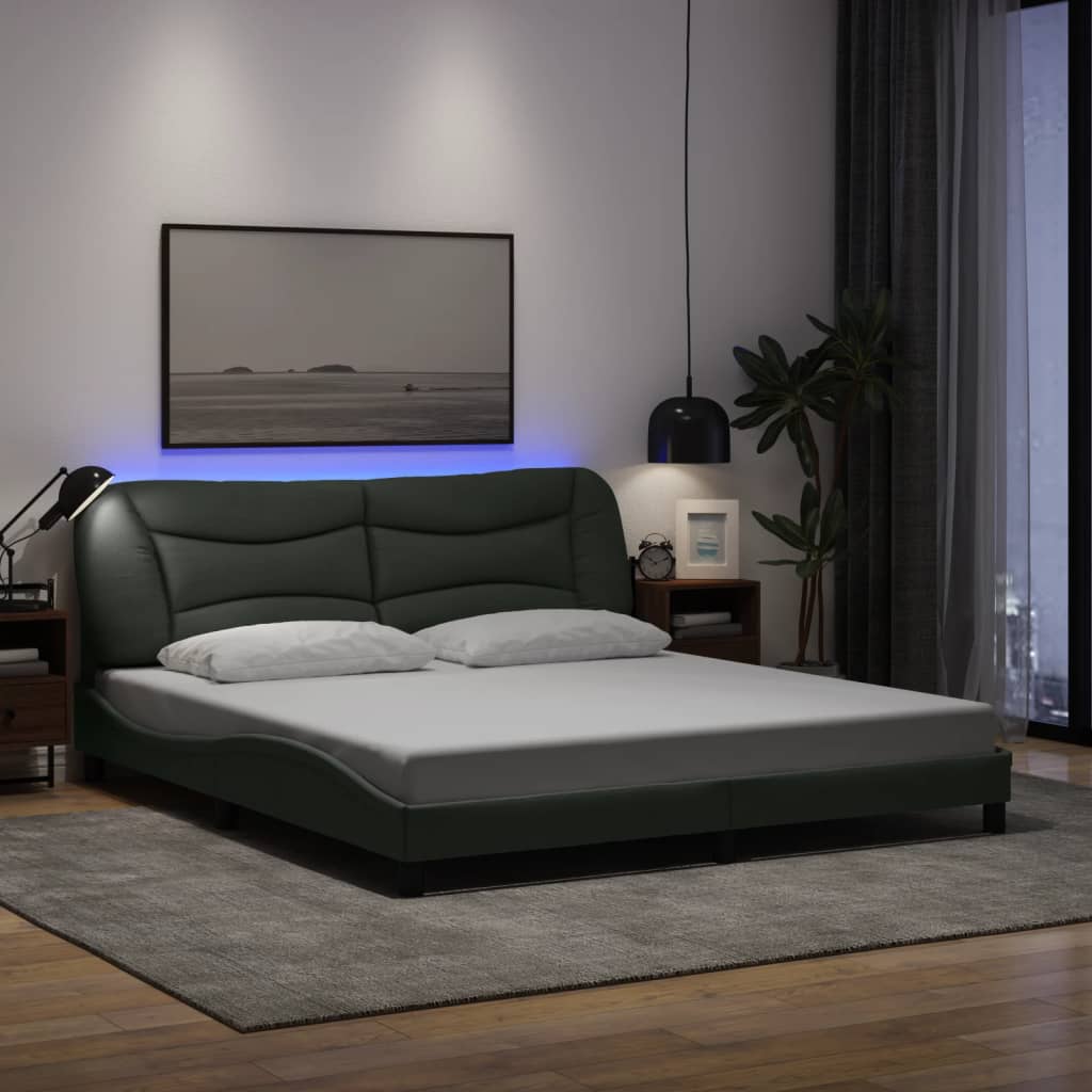 Giroletto con LED senza Materasso 180x200 cm Tessuto