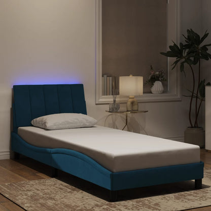 Giroletto con Luci LED Blu 80x200 cm in Velluto