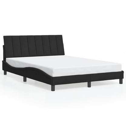 Giroletto con LED senza Materasso Hanko Nero 140x190 cm in Velluto