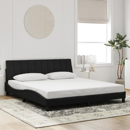 Giroletto con Luci LED Nero 180x200 cm in Velluto