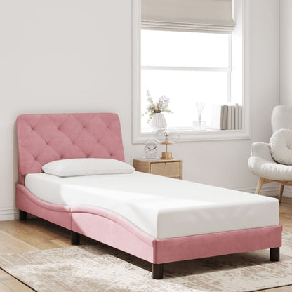 Giroletto con Luci LED Rosa 90x200 cm in Velluto