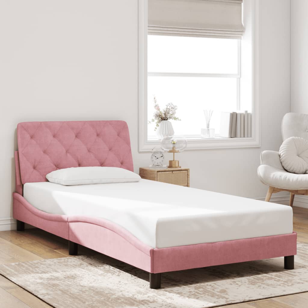 Giroletto con Luci LED Rosa 100x200 cm in Velluto