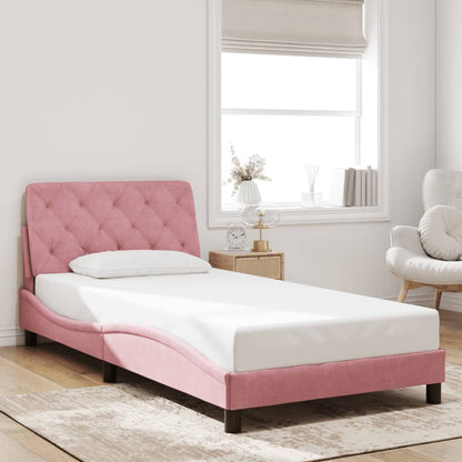 Giroletto con Luci LED Rosa 100x200 cm in Velluto
