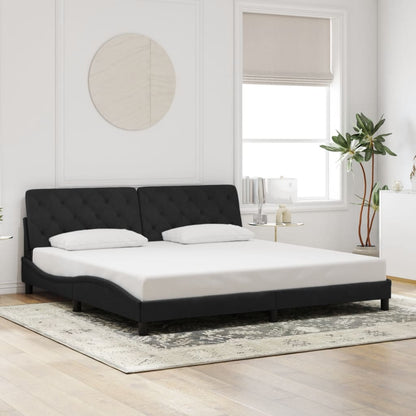 Giroletto con Luci LED Nero 200x200 cm in Velluto