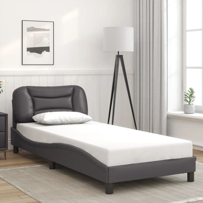 Giroletto con Luci LED Grigio 80x200 cm in Similpelle