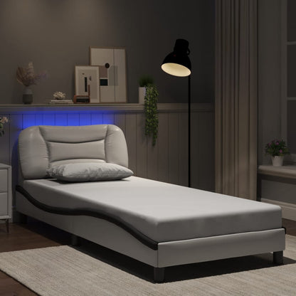 Giroletto con LED senza Materasso Hvar Bianco e Nero 80x200 cm