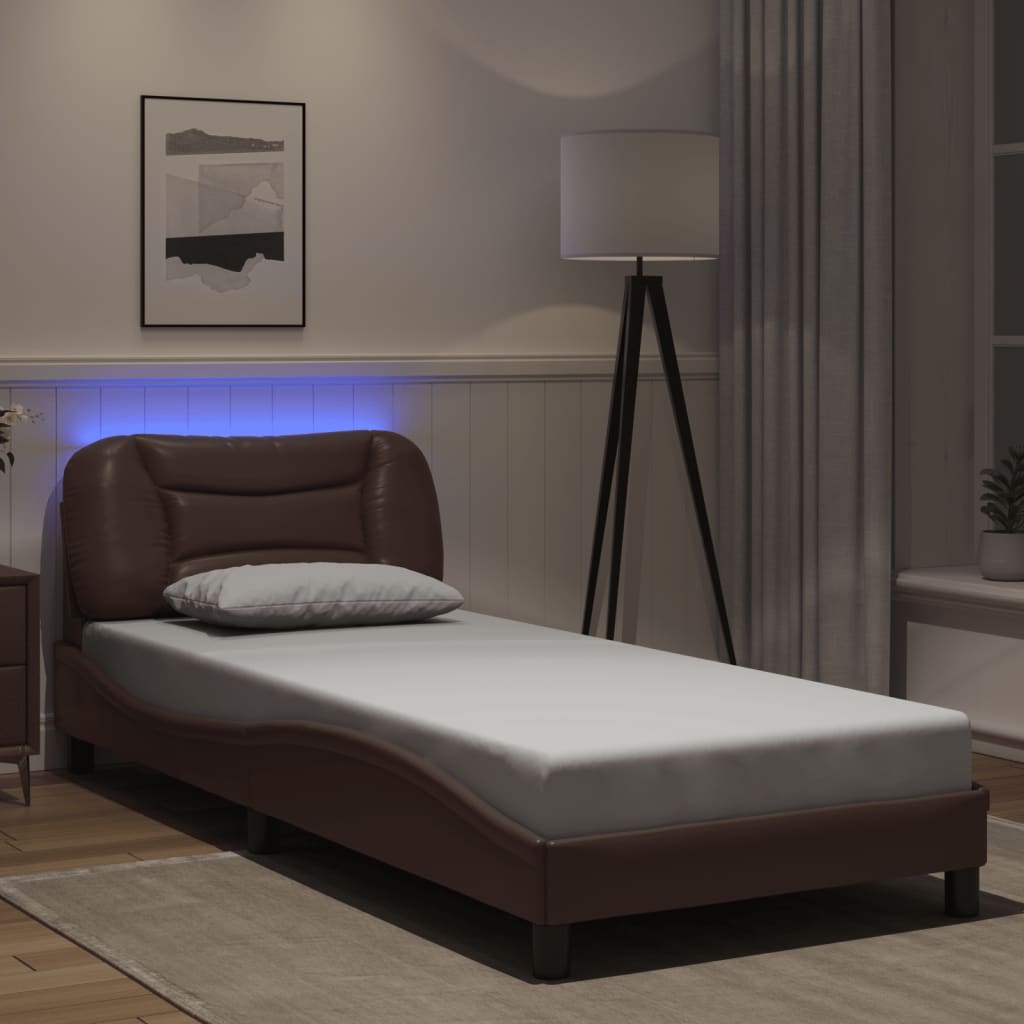 Giroletto con LED senza Materasso Hvar Marrone 90x190 cm