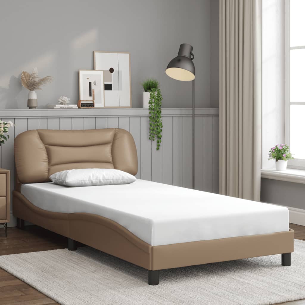 Giroletto con Luci LED Cappuccino 100x200 cm in Similpelle