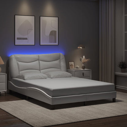 Giroletto con LED senza Materasso Bianco 120x200 cm