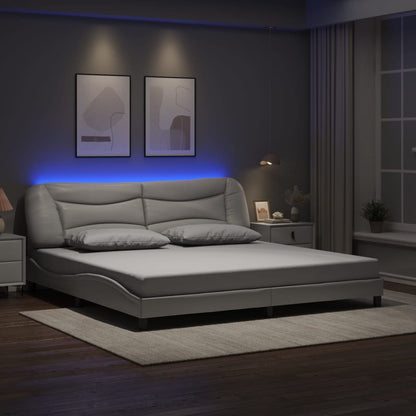 Giroletto con Luci LED Bianco 200x200 cm in Similpelle