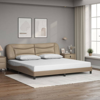 Giroletto con Luci LED Cappuccino 200x200 cm in Similpelle