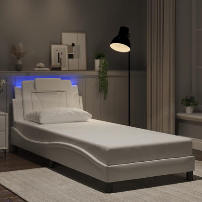 Giroletto Viana con LED senza Materasso Bianco 80x200 cm