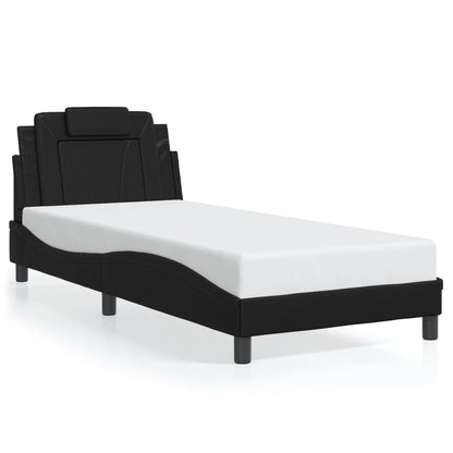 Giroletto Viana con LED senza Materasso Nero 90x190 cm