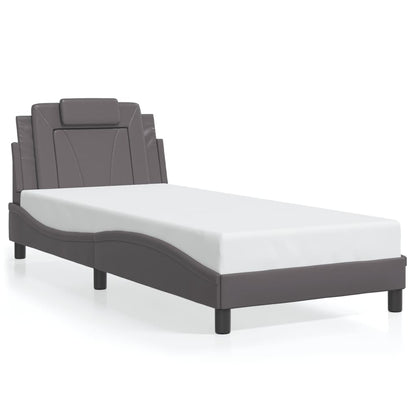 Giroletto Viana con LED senza Materasso Grigio 90x190 cm