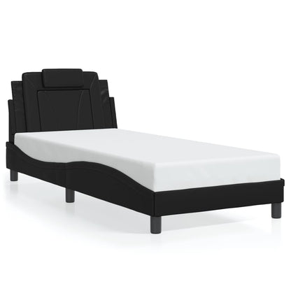 Giroletto Viana con LED senza Materasso Nero 90x200 cm