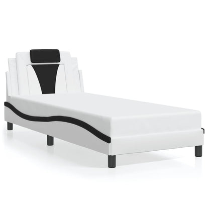 Giroletto Viana con LED senza Materasso Bianco e Nero 90x200 cm