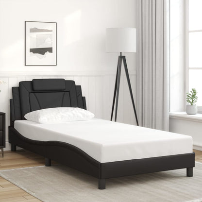Giroletto con Luci LED Nero 100x200 cm in Similpelle