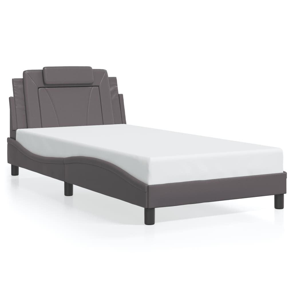 Giroletto Viana con LED senza Materasso Grigio 100x200 cm