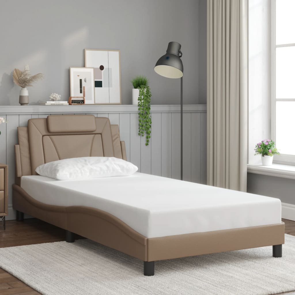 Giroletto con Luci LED Cappuccino 100x200 cm in Similpelle
