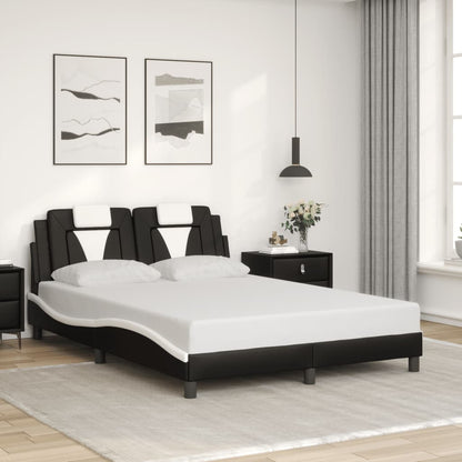 Giroletto con Luci LED Nero e Bianco 120x200 cm in Similpelle