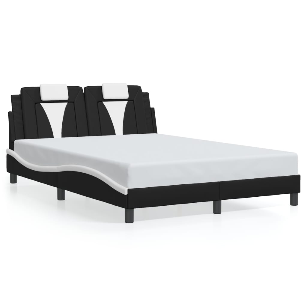 Giroletto Viana con LED senza Materasso Nero e Bianco 120x200 cm