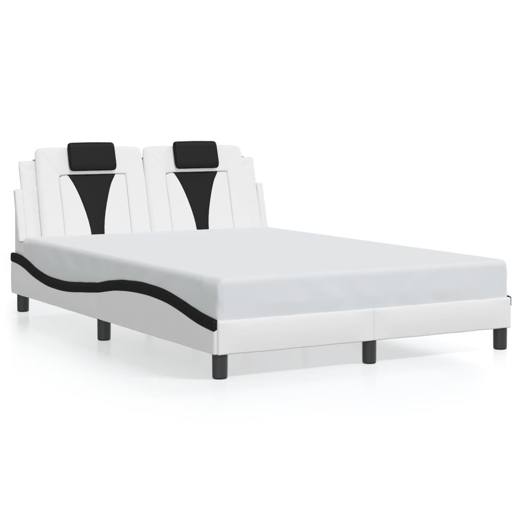 Giroletto Viana con LED senza Materasso Bianco e Nero 120x200 cm