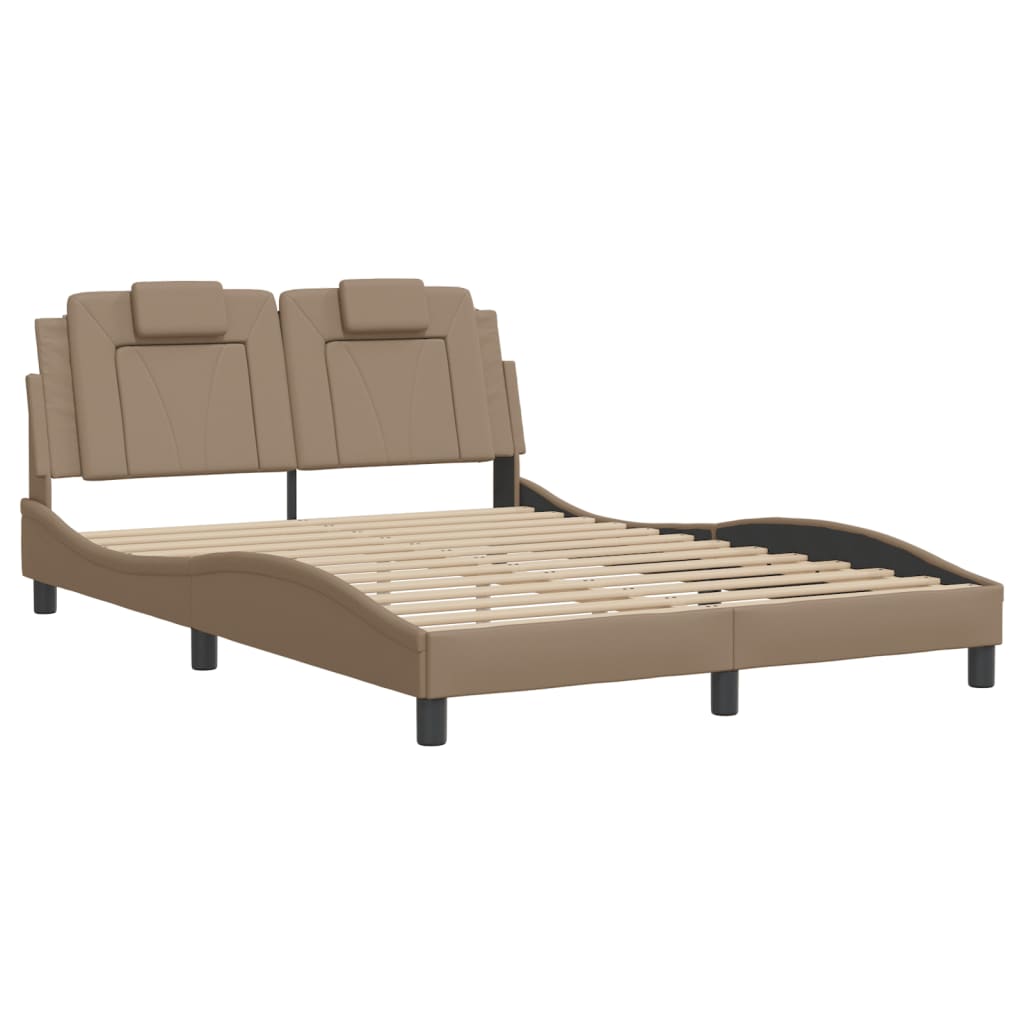 Giroletto con Luci LED Cappuccino 140x190 cm in Similpelle