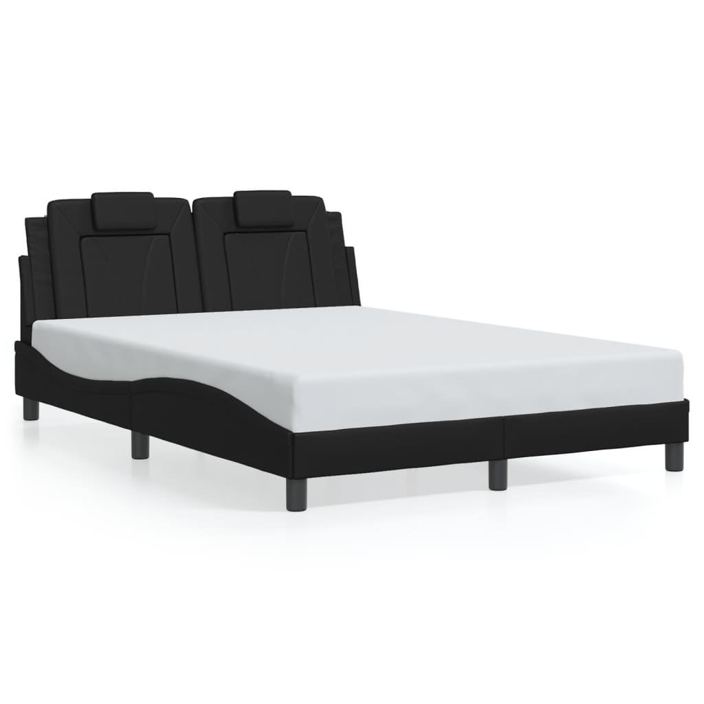 Giroletto Viana con LED senza Materasso Nero 140x200 cm