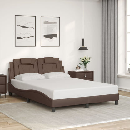 Giroletto con Luci LED Marrone 140x200 cm in Similpelle