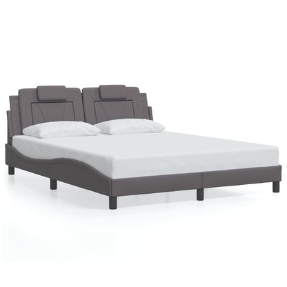 Giroletto Viana con LED senza Materasso Grigio 160x200 cm