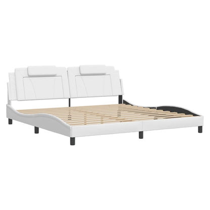 Giroletto con Luci LED Bianco 200x200 cm in Similpelle