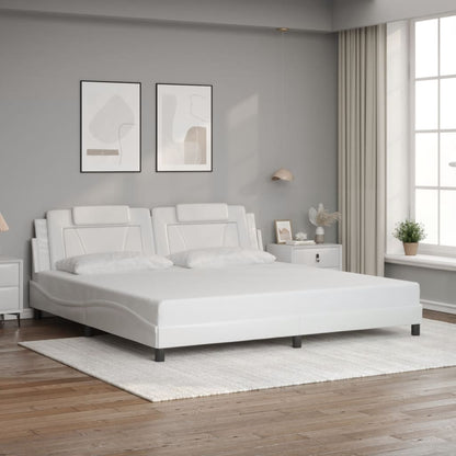Giroletto con Luci LED Bianco 200x200 cm in Similpelle