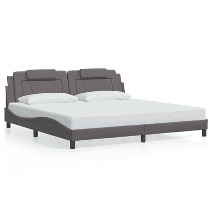 Giroletto Viana con LED senza Materasso Grigio 200x200 cm