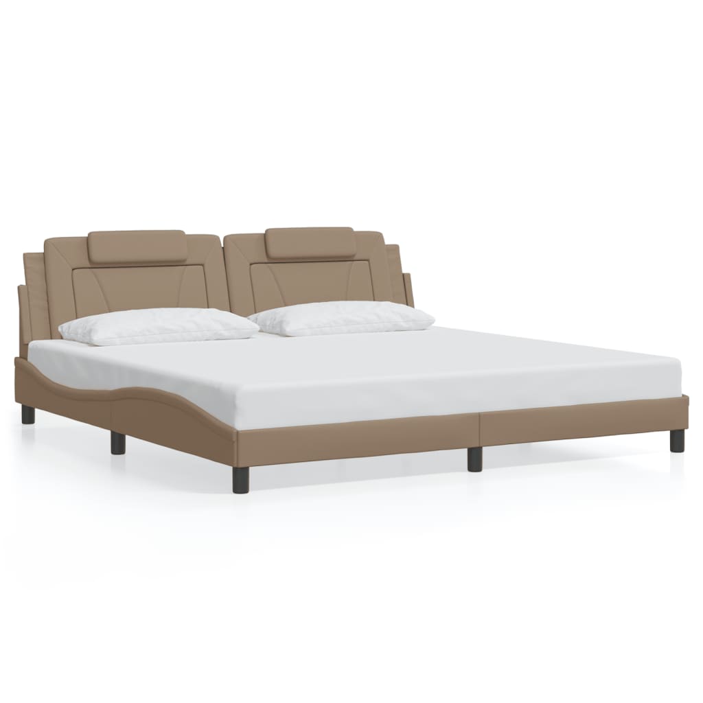 Giroletto Viana con LED senza Materasso Cappuccino 200x200 cm