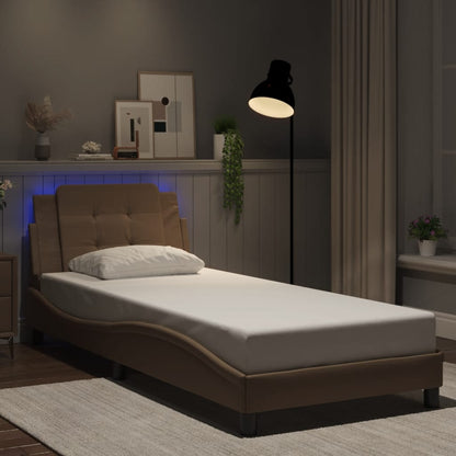 Giroletto con LED senza Materasso Zadar Cappuccino 80x200 cm