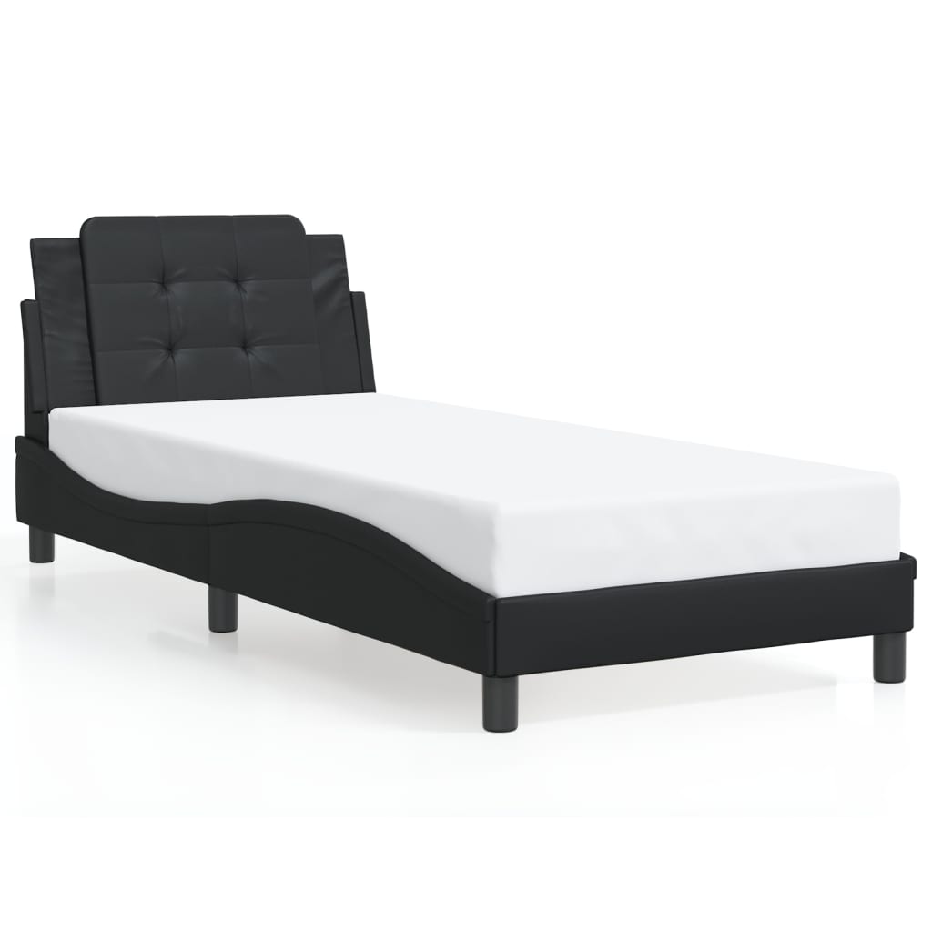 Giroletto con LED senza Materasso Zadar Nero 90x190 cm