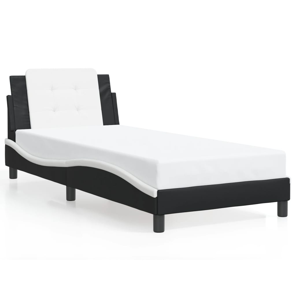Giroletto con LED senza Materasso Zadar Nero e Bianco 90x190 cm