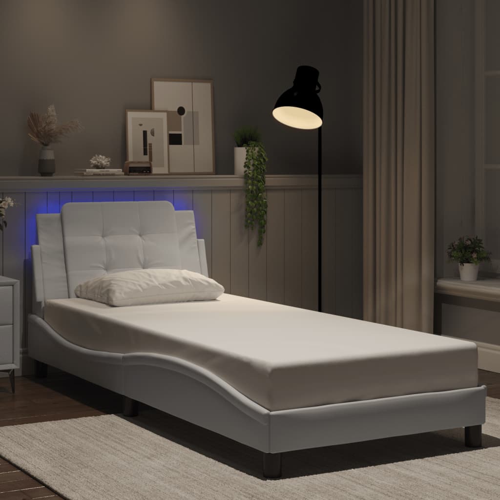Giroletto con LED senza Materasso Zadar Bianco 90x200 cm