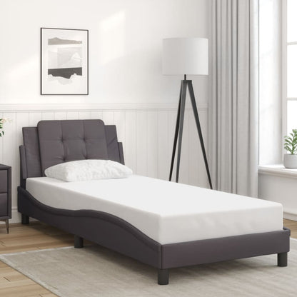 Giroletto con Luci LED Grigio 90x200 cm in Similpelle