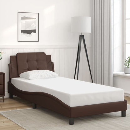Giroletto con Luci LED Marrone 100x200 cm in Similpelle
