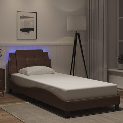 Giroletto con LED senza Materasso Zadar Marrone 100x200 cm