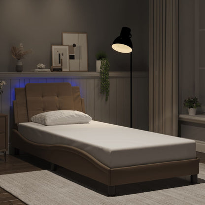 Giroletto con LED senza Materasso Zadar Cappuccino 100x200 cm