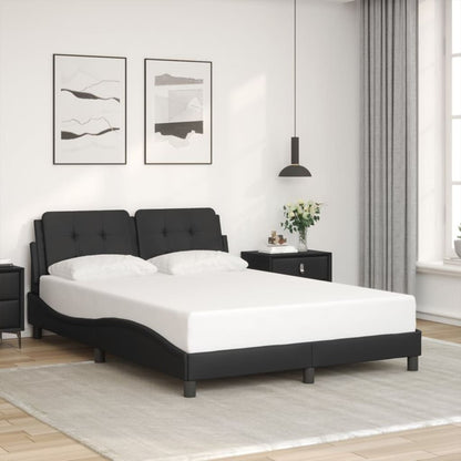 Giroletto con Luci LED Nero 120x200 cm in Similpelle