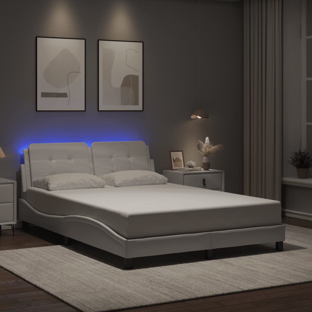 Giroletto con LED senza Materasso Bianco 120x200 cm