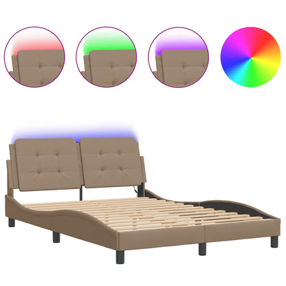 Giroletto con LED senza Materasso Cappuccino 120x200 cm