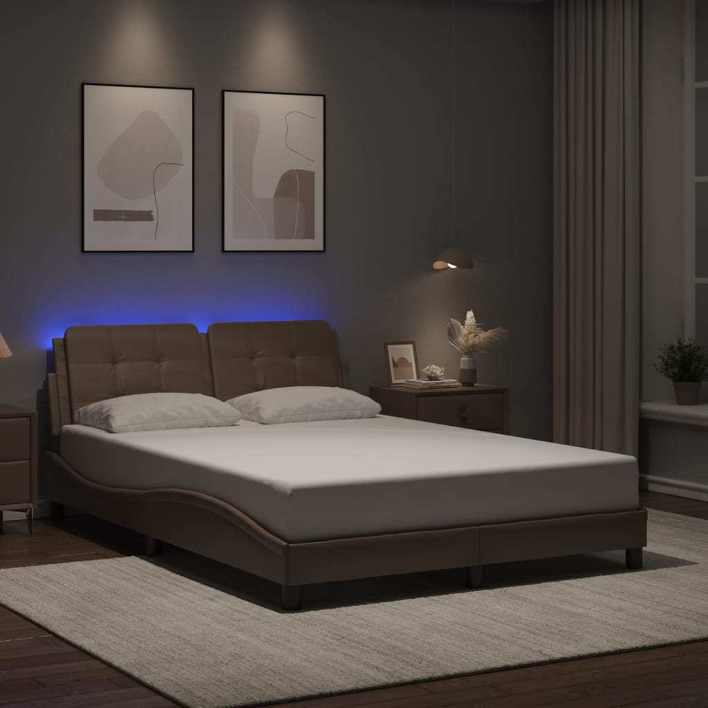 Giroletto con LED senza Materasso Cappuccino 120x200 cm