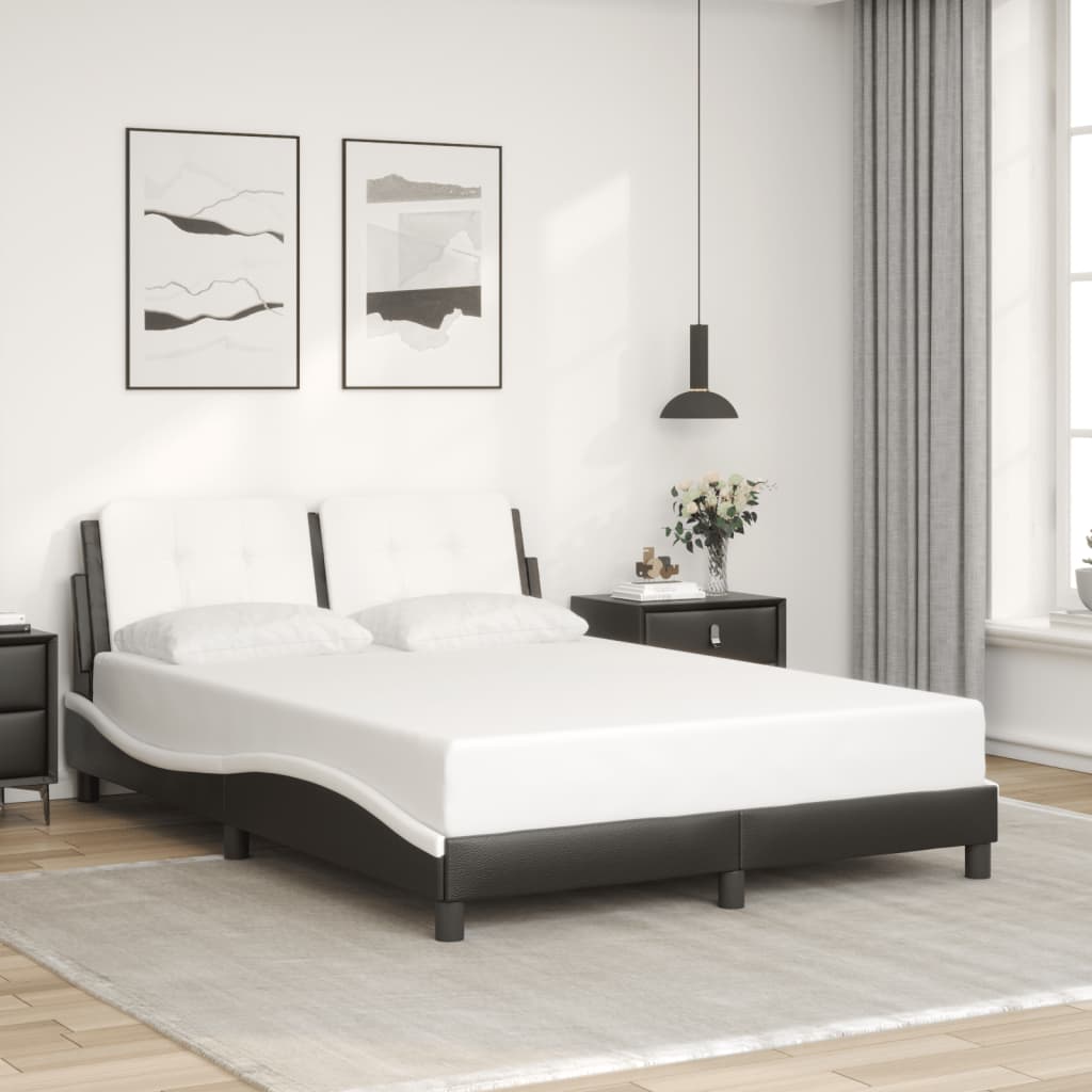 Giroletto con Luci LED Nero e Bianco 120x200 cm in Similpelle