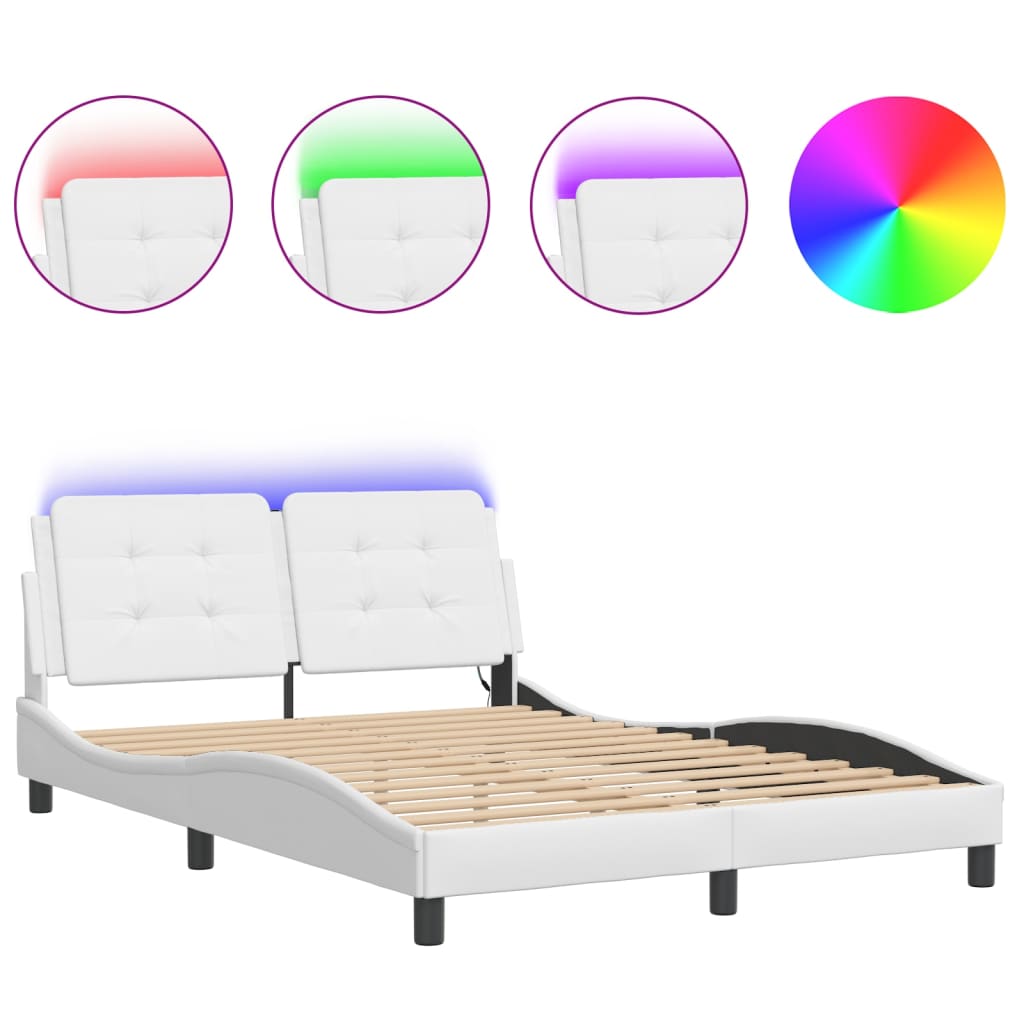 Giroletto con LED senza Materasso Zadar Bianco 140x190 cm