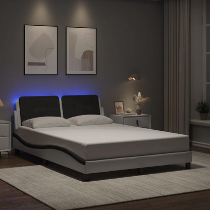 Giroletto con LED senza Materasso Zadar Bianco e Nero 140x200 cm