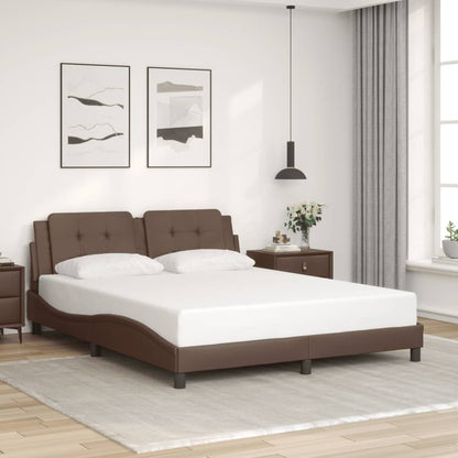 Giroletto con Luci LED Marrone 160x200 cm in Similpelle